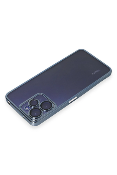 Newface Xiaomi Redmi 12 Kılıf Razer Lensli Silikon - Açık Mavi resmi