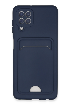 Newface Samsung Galaxy A22 Kılıf Kelvin Kartvizitli Silikon - Lacivert resmi