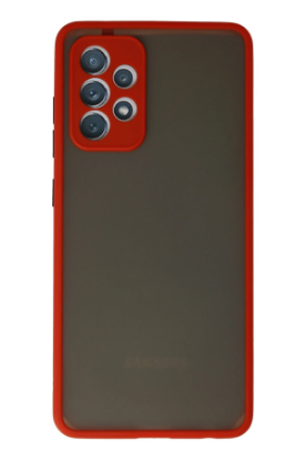 Newface Samsung Galaxy A72 Kılıf Montreal Silikon Kapak - Kırmızı resmi