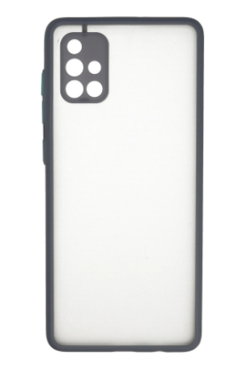 Newface Samsung Galaxy A71 Kılıf Montreal Silikon Kapak - Gri resmi