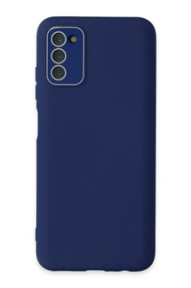 Newface Samsung Galaxy A03S Kılıf Lansman Glass Kapak - Sky Blue resmi