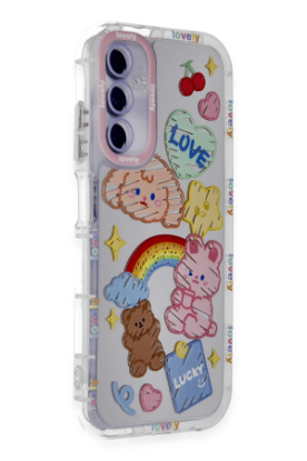 Newface Samsung Galaxy A05S Kılıf Reflexion Desenli Kapak - Desen 4 resmi