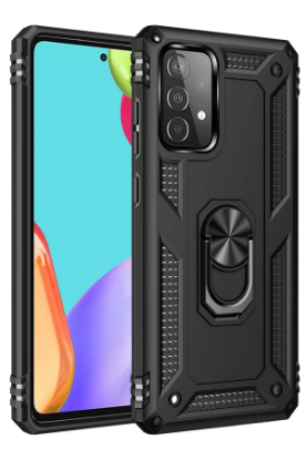 Newface Samsung Galaxy A33 5G Kılıf Sofya Yüzüklü Silikon Kapak - Siyah resmi