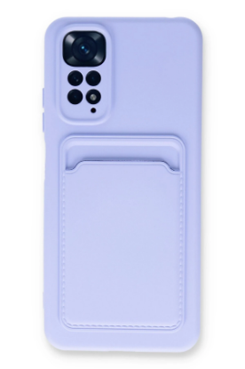 Newface Xiaomi Redmi Note 11S Kılıf Kelvin Kartvizitli Silikon - Lila resmi