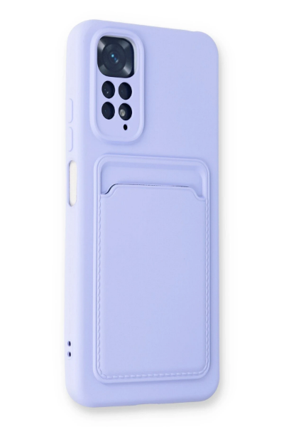 Newface Xiaomi Redmi Note 11S Kılıf Kelvin Kartvizitli Silikon - Lila resmi