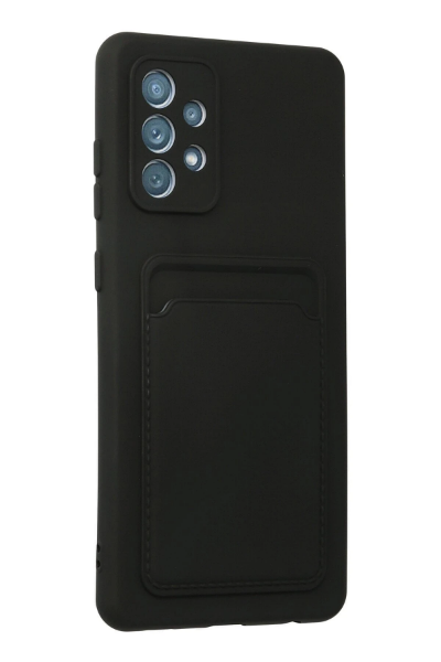 Newface Samsung Galaxy A23 4G Kılıf Kelvin Kartvizitli Silikon - Siyah resmi