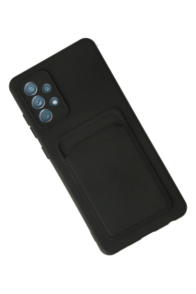 Newface Samsung Galaxy A23 4G Kılıf Kelvin Kartvizitli Silikon - Siyah resmi