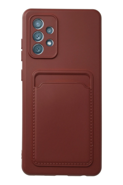 Newface Samsung Galaxy A33 5G Kılıf Kelvin Kartvizitli Silikon - Bordo resmi