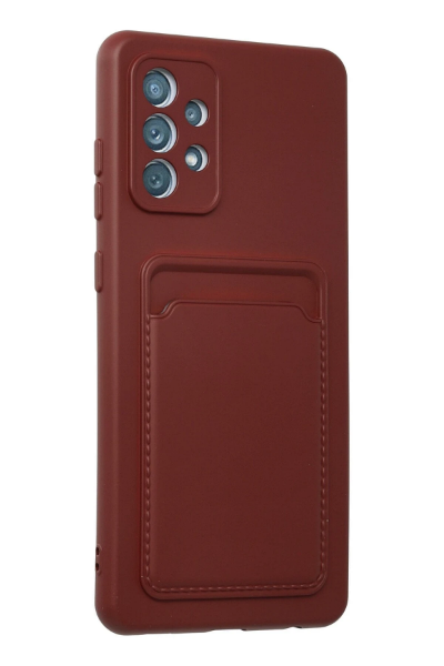 Newface Samsung Galaxy A33 5G Kılıf Kelvin Kartvizitli Silikon - Bordo resmi