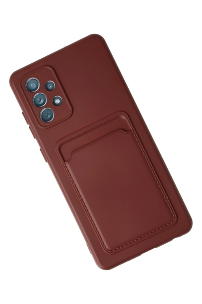 Newface Samsung Galaxy A33 5G Kılıf Kelvin Kartvizitli Silikon - Bordo resmi