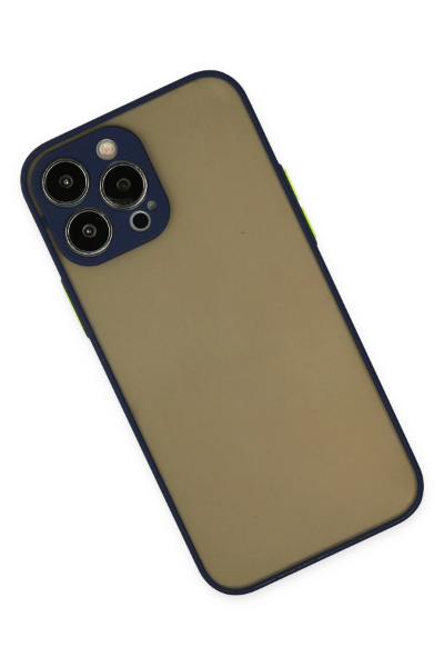 Newface iPhone 13 Pro Kılıf Montreal Silikon Kapak - Lacivert resmi