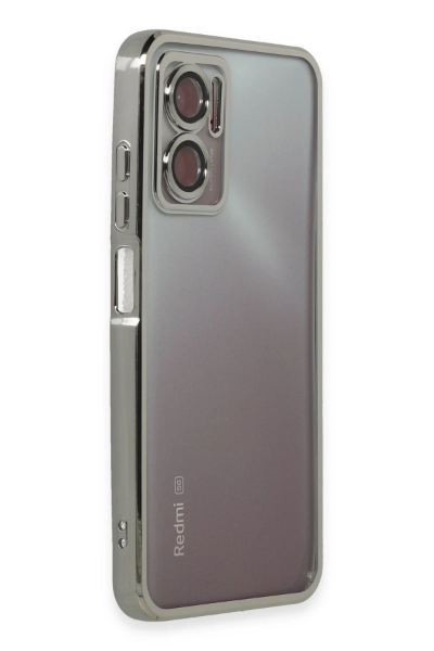 Newface Xiaomi Redmi Note 11E Kılıf Razer Lensli Silikon - Gümüş resmi