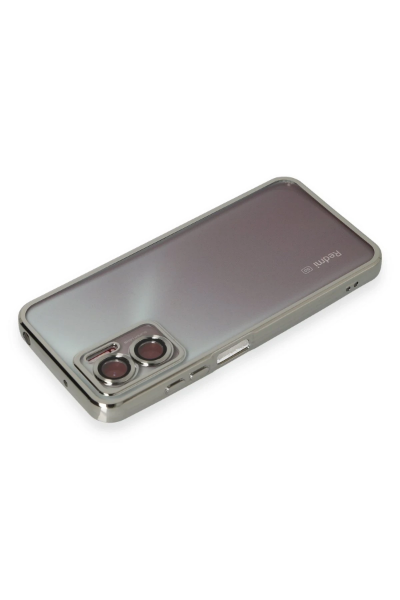 Newface Xiaomi Redmi Note 11E Kılıf Razer Lensli Silikon - Gümüş resmi