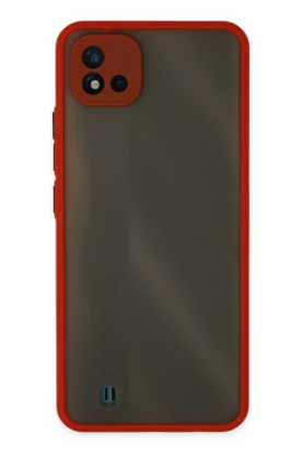 Newface Realme C11 2021 Kılıf Montreal Silikon Kapak - Kırmızı resmi