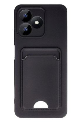 Newface Realme Note 50 4G Kılıf Kelvin Kartvizitli Silikon - Siyah resmi