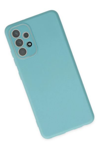 Newface Samsung Galaxy A53 5G Kılıf Lansman Glass Kapak - Turkuaz resmi