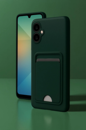 Newface Samsung Galaxy A06 Kılıf Kelvin Kartvizitli Silikon - Siyah resmi