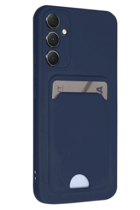 Newface Samsung Galaxy A16 5G Kılıf Kelvin Kartvizitli Silikon - Lacivert resmi