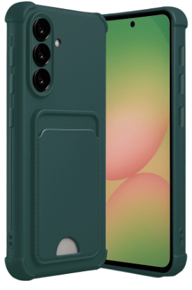 Newface Samsung Galaxy A36 Kılıf Kelvin Kartvizitli Silikon - Koyu Yeşil resmi