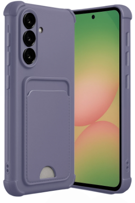 Newface Samsung Galaxy A56 Kılıf Kelvin Kartvizitli Silikon - Lila resmi