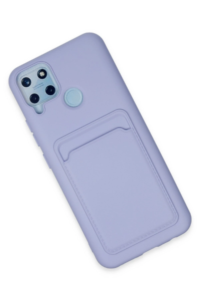 Newface Realme C25 Kılıf Kelvin Kartvizitli Silikon - Lila resmi