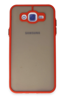 Newface Samsung Galaxy J7 Kılıf Montreal Silikon Kapak - Kırmızı resmi