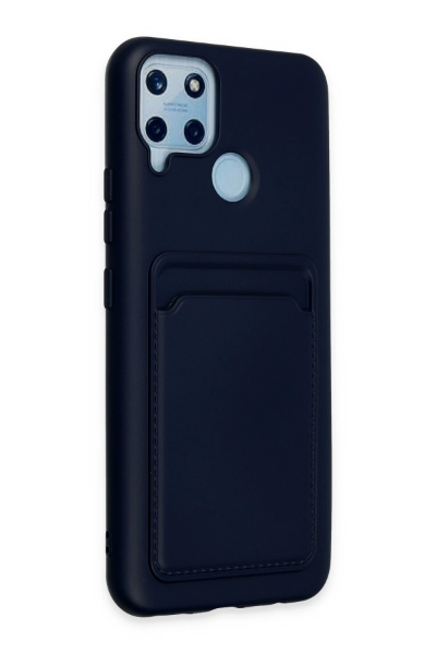 Newface Realme C25 Kılıf Kelvin Kartvizitli Silikon - Lacivert resmi