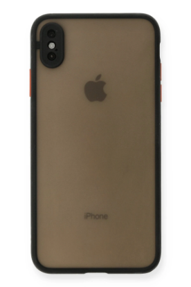 Newface iPhone XS Max Kılıf Montreal Silikon Kapak - Siyah resmi
