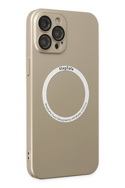 Newface iPhone 12 Pro Max Kılıf Jack Magneticsafe Lens Silikon - Gold resmi