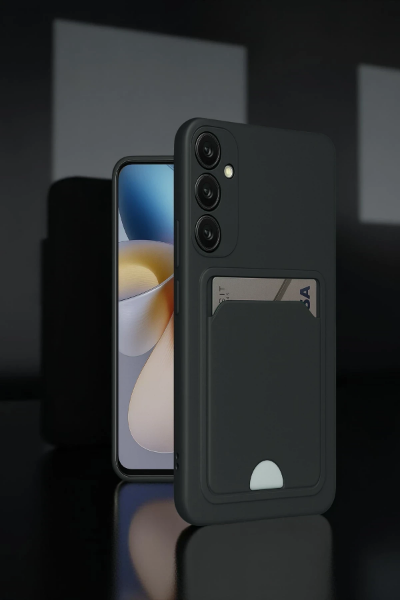 Newface Samsung Galaxy M15 Kelvin Kartvizitli Silikon - Bordo resmi