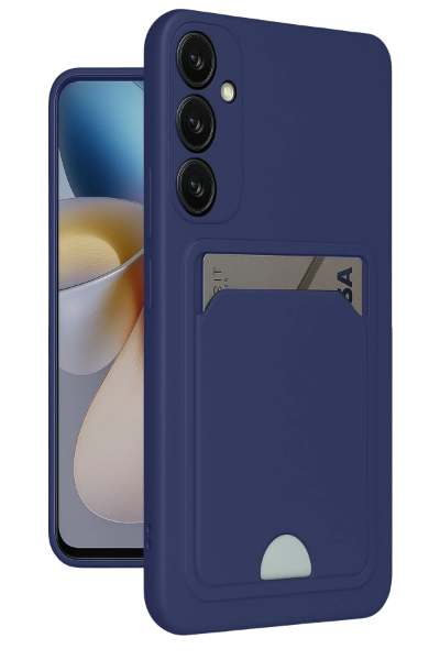 Newface Samsung Galaxy M15 Kelvin Kartvizitli Silikon - Lacivert resmi