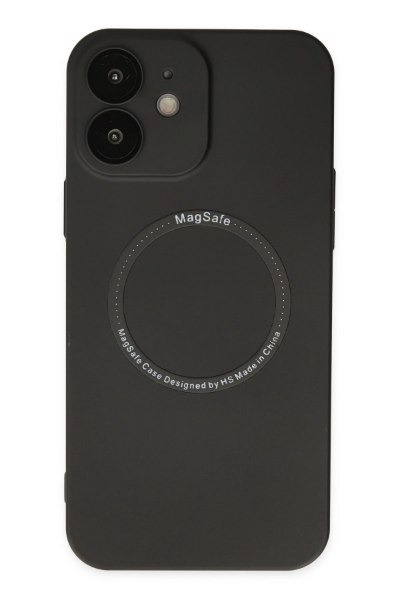 Newface iPhone 12 Kılıf Jack Magneticsafe Lens Silikon - Siyah resmi