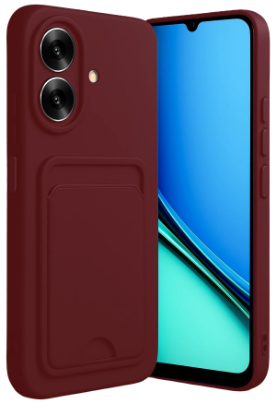 Newface Realme Note 60 Kelvin Kartvizitli Silikon - Bordo resmi