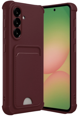 Newface Samsung Galaxy A36 Kılıf Kelvin Kartvizitli Silikon - Bordo resmi