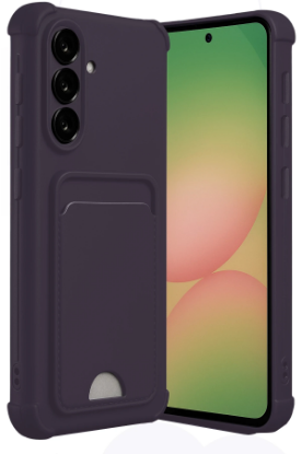 Newface Samsung Galaxy A56 Kılıf Kelvin Kartvizitli Silikon - Derin Mor resmi