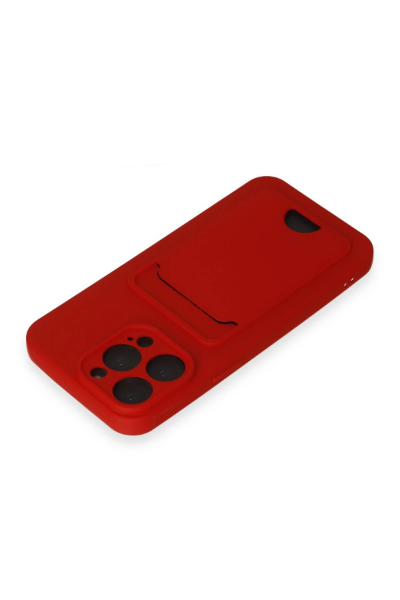 Newface iPhone 14 Pro Max Kılıf Kelvin Kartvizitli Silikon - Kırmızı resmi