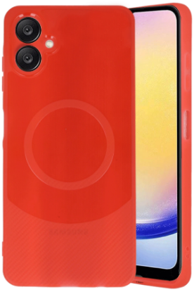 Newface Samsung A06 Kılıf Maya Karbon Kapak - Kırmızı resmi