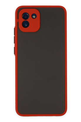 Newface Samsung Galaxy A03 Kılıf Montreal Silikon Kapak - Kırmızı resmi