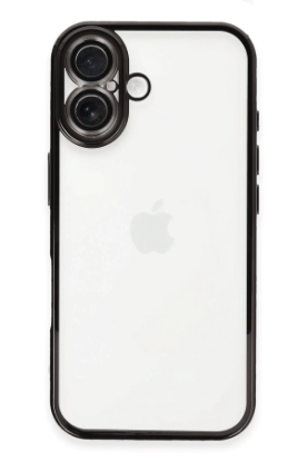 Newface iPhone 16 Kılıf Razer Lensli Silikon - Siyah resmi