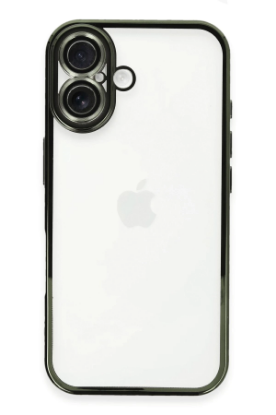 Newface iPhone 16 Kılıf Razer Lensli Silikon - Yeşil resmi