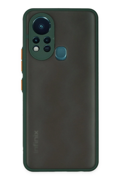 Newface İnfinix Hot 11s Kılıf Montreal Silikon Kapak - Yeşil resmi