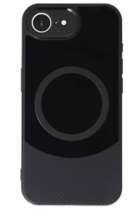 Newface iPhone 16E Kılıf Maya Karbon Kapak - Siyah resmi