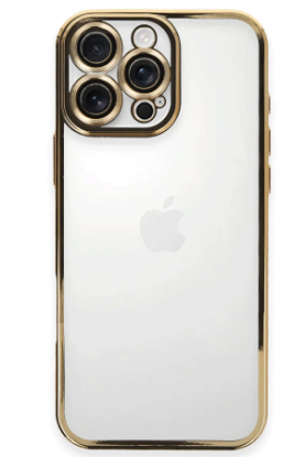 Newface iPhone 16 Pro Kılıf Razer Lensli Silikon - Gold resmi
