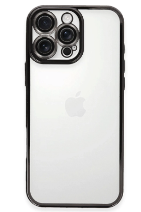 Newface iPhone 16 Pro Max Kılıf Razer Lensli Silikon - Siyah resmi