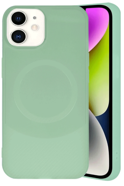 Newface iPhone 11 Kılıf Maya Karbon Kapak - Su Yeşili resmi