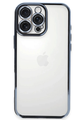 Newface iPhone 16 Pro Max Kılıf Razer Lensli Silikon - Açık Mavi resmi