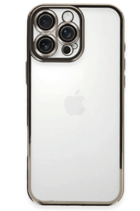 Newface iPhone 16 Pro Max Kılıf Razer Lensli Silikon - Titanyum Gri resmi