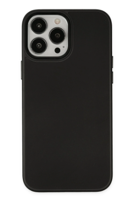 Newface iPhone 13 Pro Kılıf Asya Deri Silikon - Siyah resmi