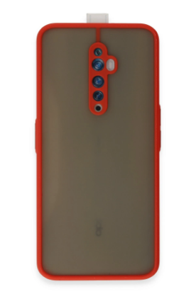 Newface Oppo Reno 2Z Kılıf Montreal Silikon Kapak - Kırmızı resmi