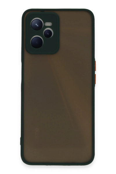 Newface Realme C35 Kılıf Montreal Silikon Kapak - Yeşil resmi